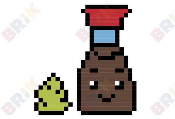 Wasabi and Soy Sauce Pixel Art
