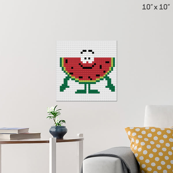 Watermelon Brick Poster