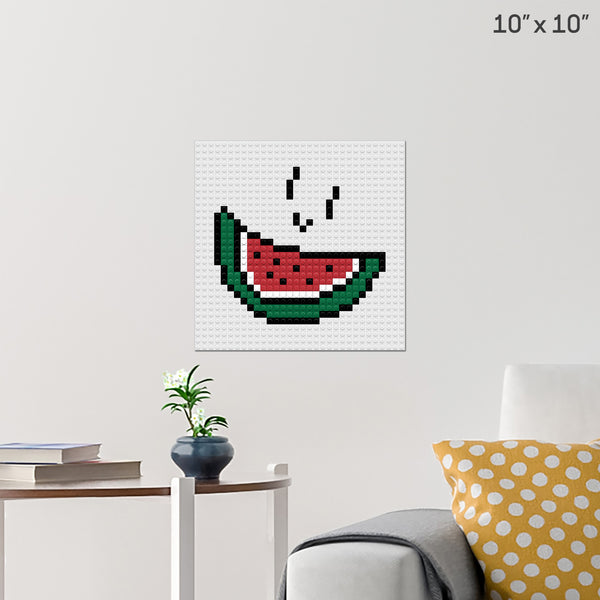 Watermelon Brick Poster