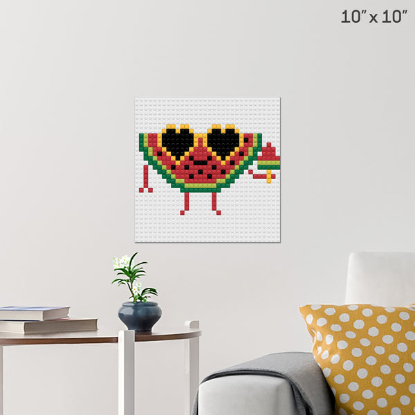 Watermelon Brick Poster