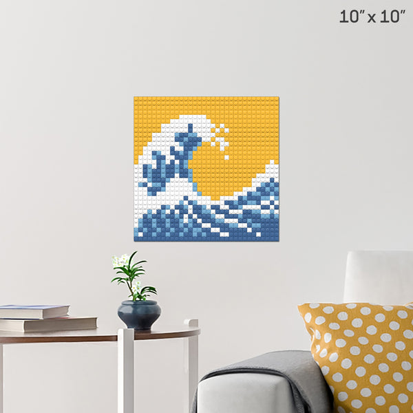 Wave Cartoon Brick Poster