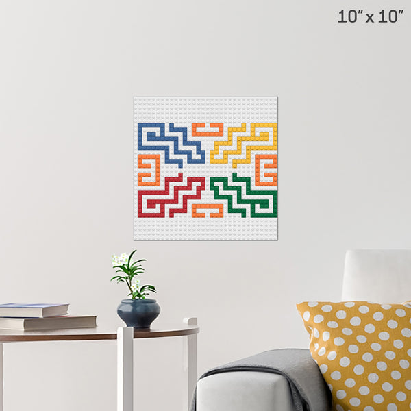 wavy time Brick Poster