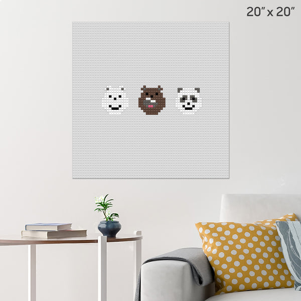 We Bare Bears Brick Poster