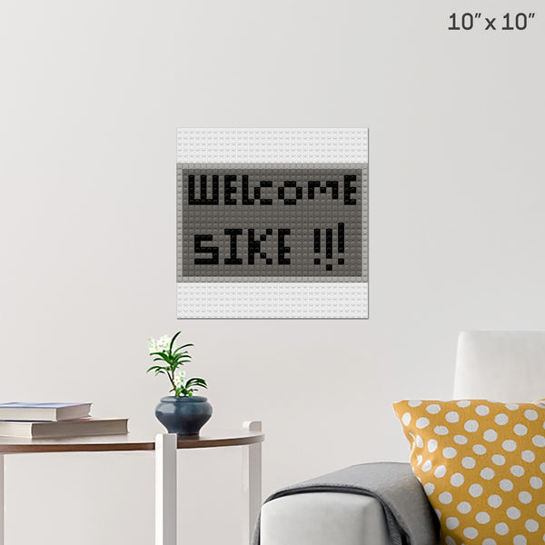 welcome home sign Brick Poster