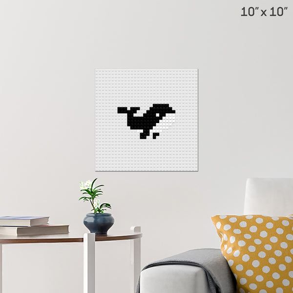 Whale Brick Poster