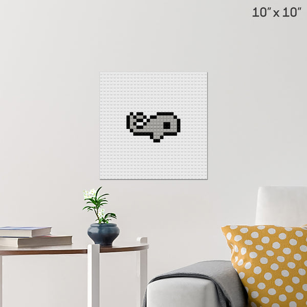 Whale Brick Poster