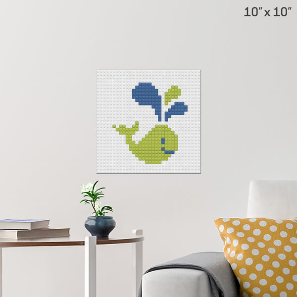 Whale Brick Poster