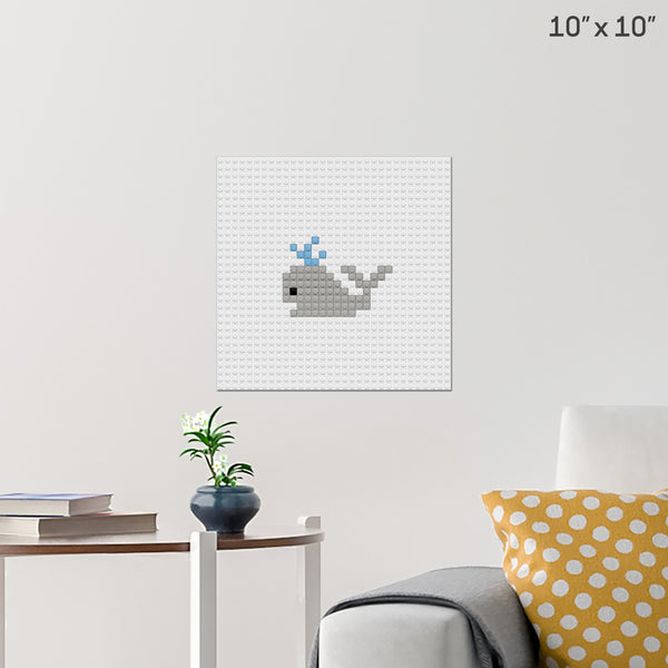Whale Brick Poster