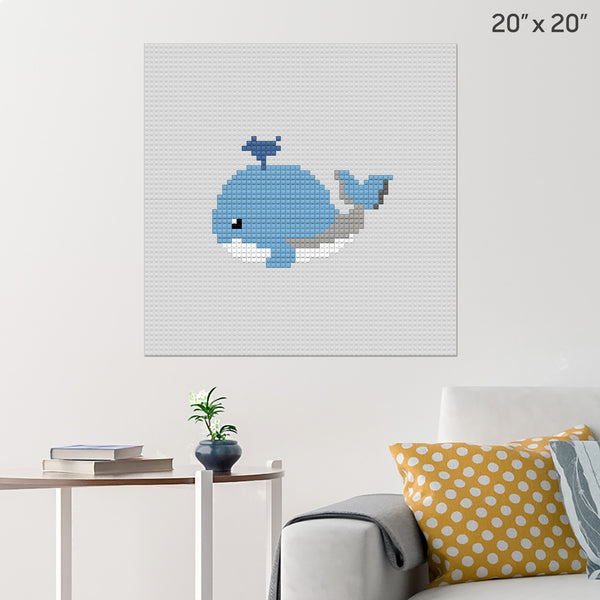 Whale Brick Poster
