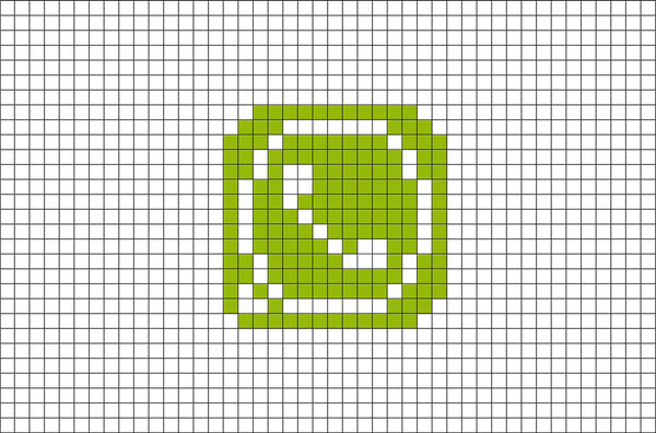 WhatsApp Messenger Logo Pixel Art