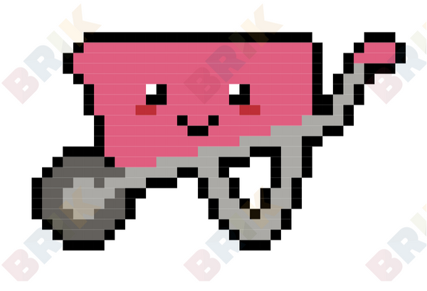 Wheelbarrow Pixel Art