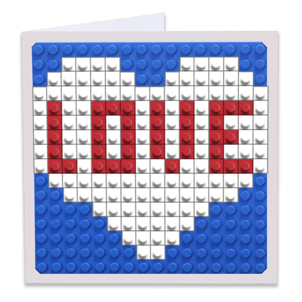 White Love Heart Greeting Card