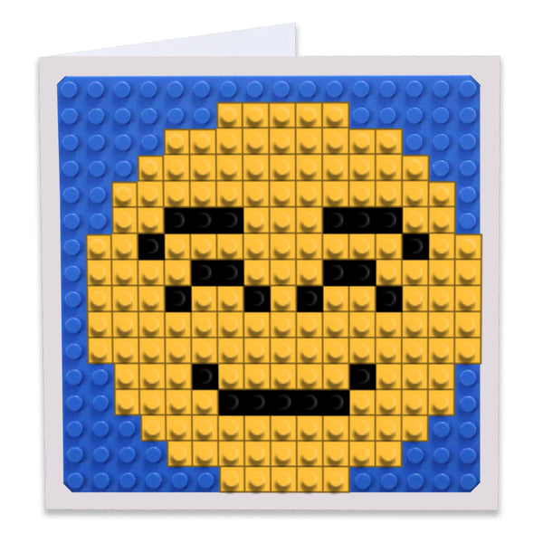 White Smiling Face  Emoji Greeting Card