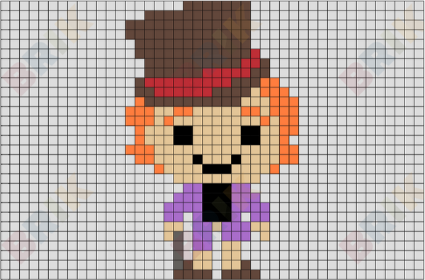 Willy Wonka Pixel Art