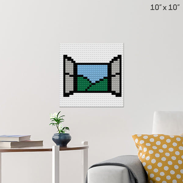 Window Pixel Art Wall Poster - Build Your Own with Bricks! - BRIK