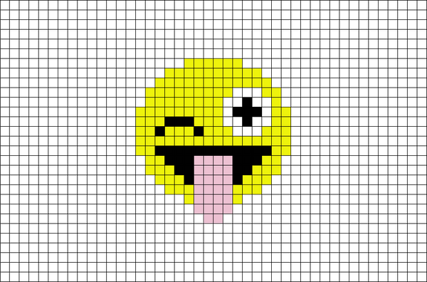 Wink Emoji Pixel Art