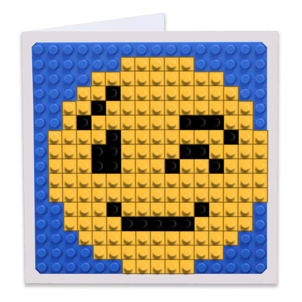 Winking Face Emoji Greeting Card