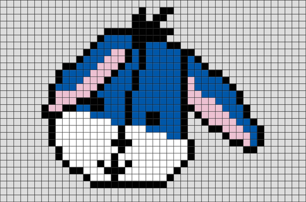 Winnie the Pooh Eeyore Pixel Art