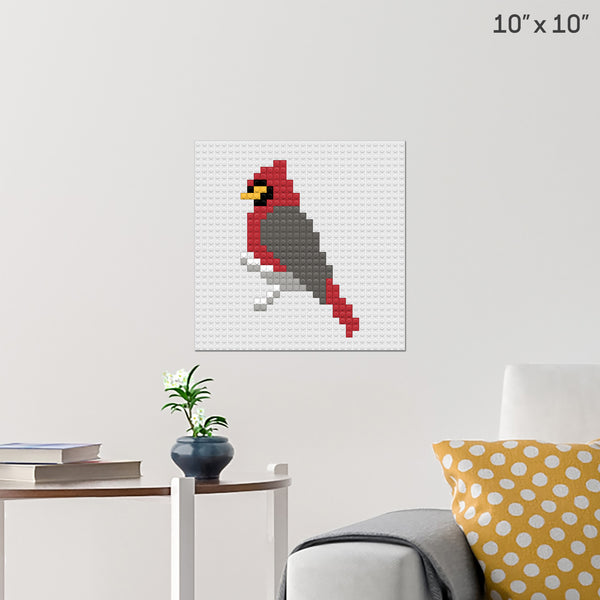 Winter Cardinal Brick Poster