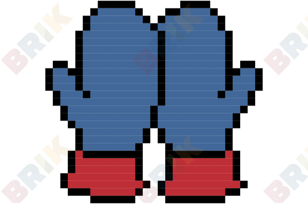 Winter Gloves Pixel Art