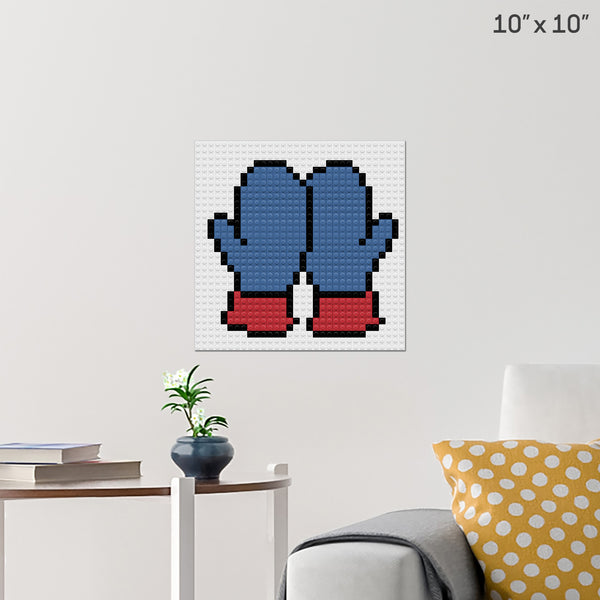 Winter Gloves Brick Poster