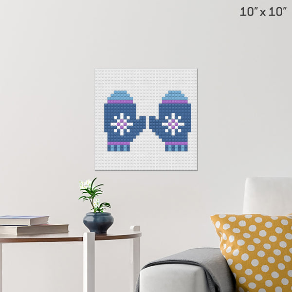 Winter Mitts Brick Poster