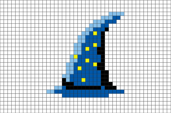 Wizard Hat Pixel Art
