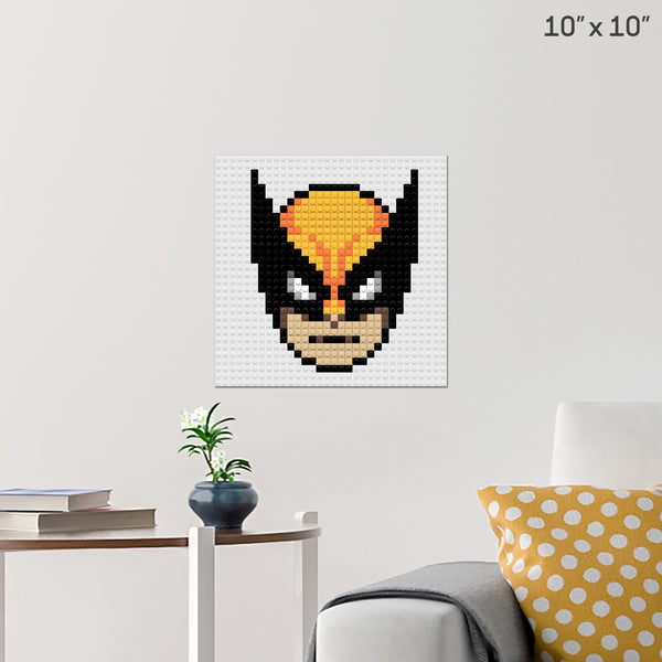Wolverine Face Brick Poster