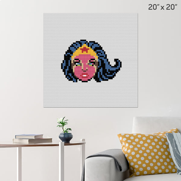 Wonder Woman Face Brick Poster