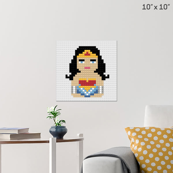 Wonder Woman Brick Poster