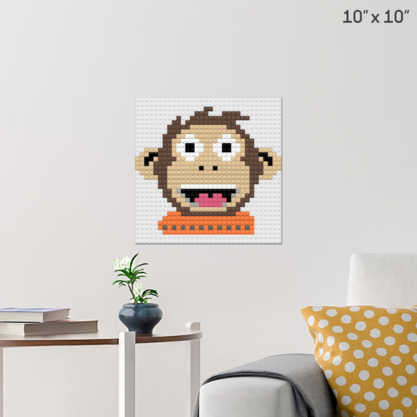 Woot Monkey 1 Brick Poster