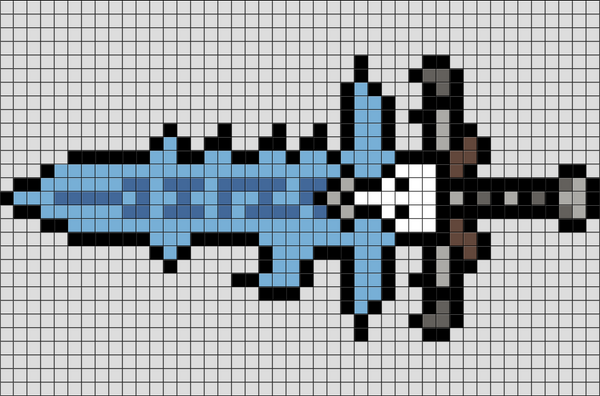 World of Warcraft Frostmourne Pixel Art