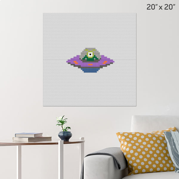 World UFO Day Brick Poster