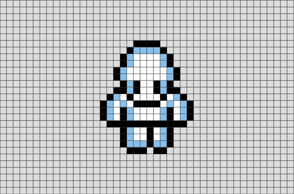 X-Men Iceman Pixel Art