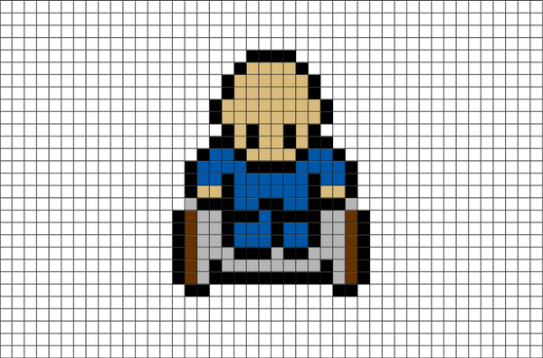X-Men Professor X 1 Pixel Art