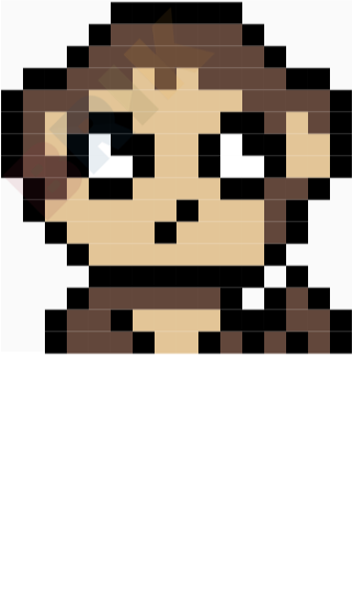 Year of the Monkey Pixel Art