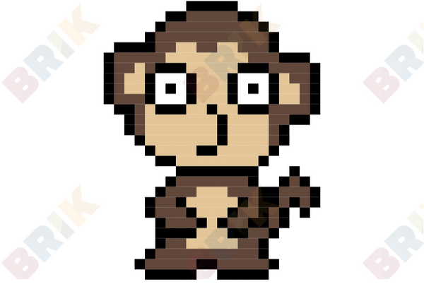 Year of the Monkey Pixel Art