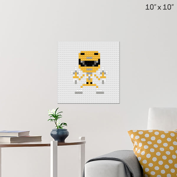 Yellow Ranger Brick Poster