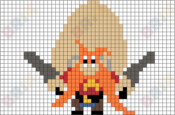 Yosemite Sam Pixel Art