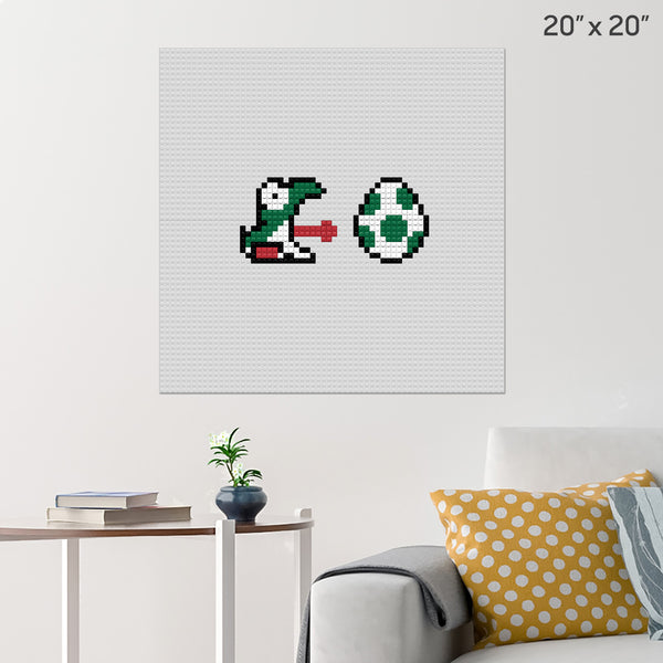 Yoshi and Egg Brick Poster