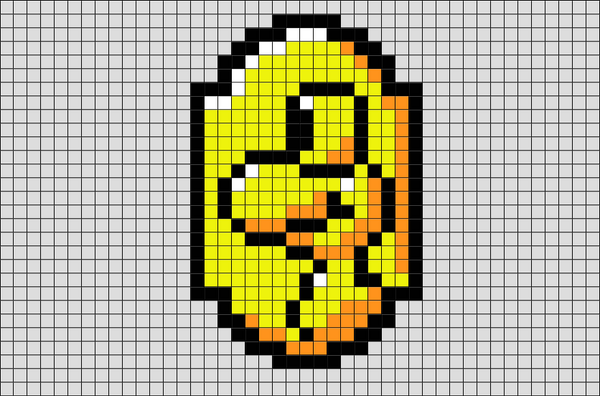 Yoshi Coin Pixel Art