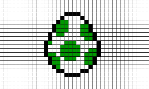 Yoshi Egg Pixel Art
