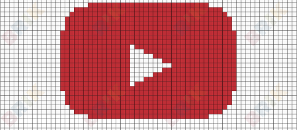 YouTube Logo Pixelart