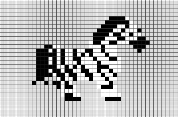 Zebra Pixel Art