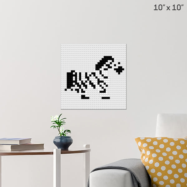 Zebra Brick Poster
