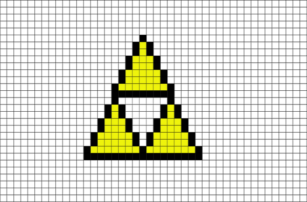 Zelda Tri-Force Pixel Art