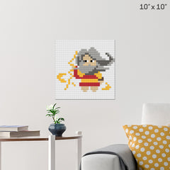 Zeus Pixel Art Wall Poster - Build Your Own with Bricks! - BRIK