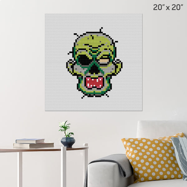 Zombie Face Brick Poster