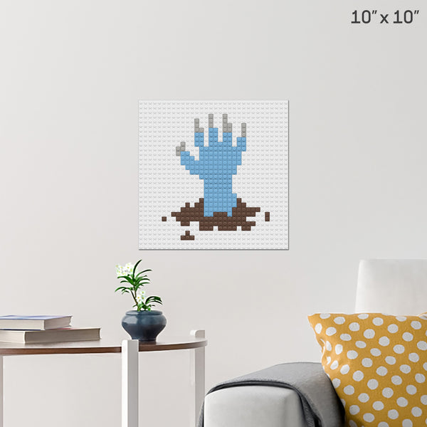 Zombie Hand Brick Poster