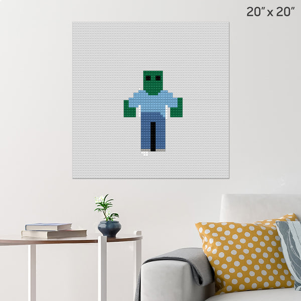 zombie lost brain sells Brick Poster